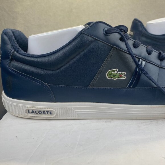 Lacoste Sport Men\'s Blue Leather Shoes‎ Size 13,Lace Up main image 6